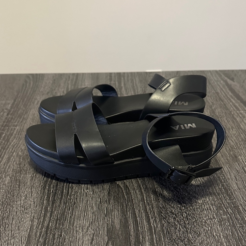 MIA Black Platform Sandals